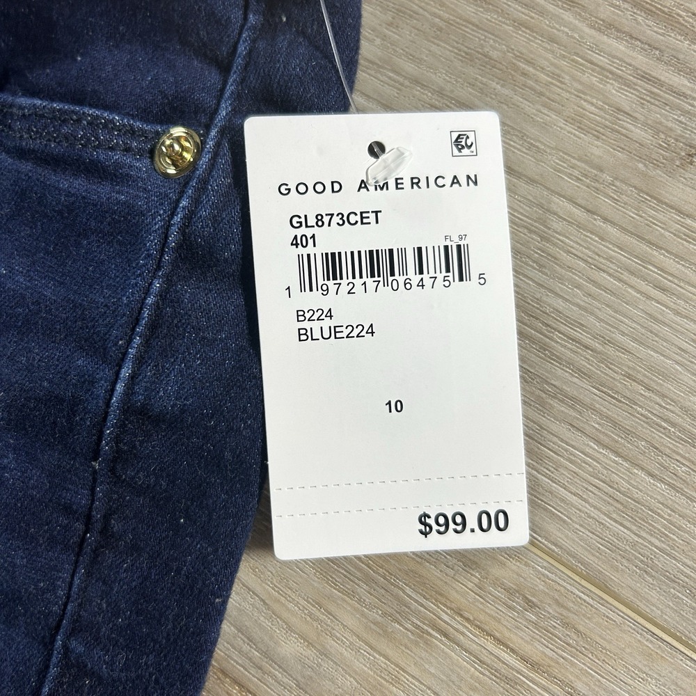 NWT Good American Size 10/30 Good Legs Dark Blue Skinny Jeans Sculpting Slimming - Picture 7 of 12